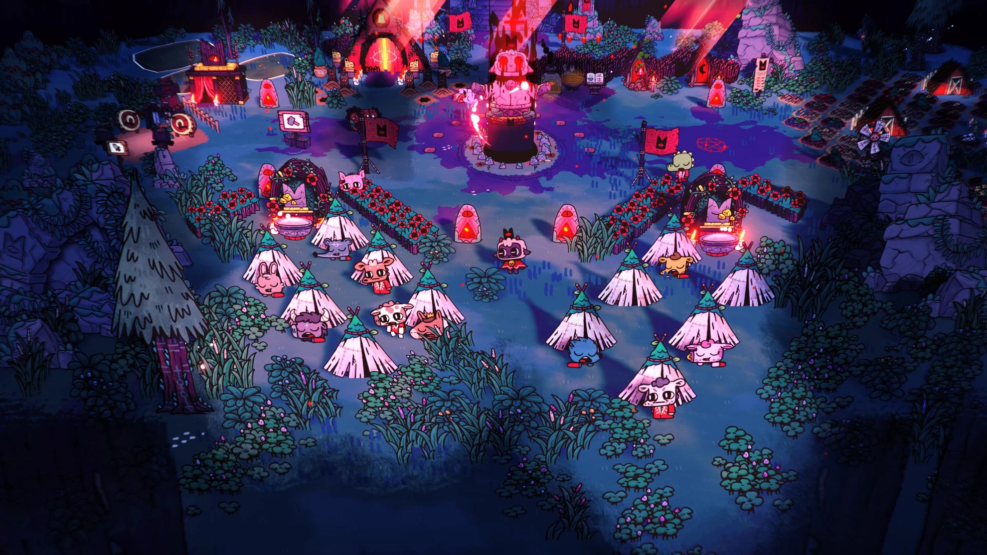 Cult of the Lamb is a game where you run a cult with woodland creatures as your followers